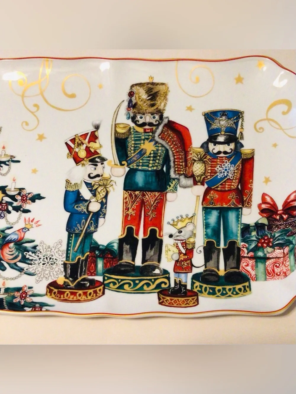 Williams Sonoma Twas The Night Before Christmas Nutcracker Platter 18x12.5 Heavy